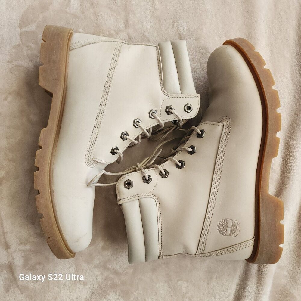 Timberland Linden Woods Light Taupe 6" Ankle Boots Bootie Shoes Women 10